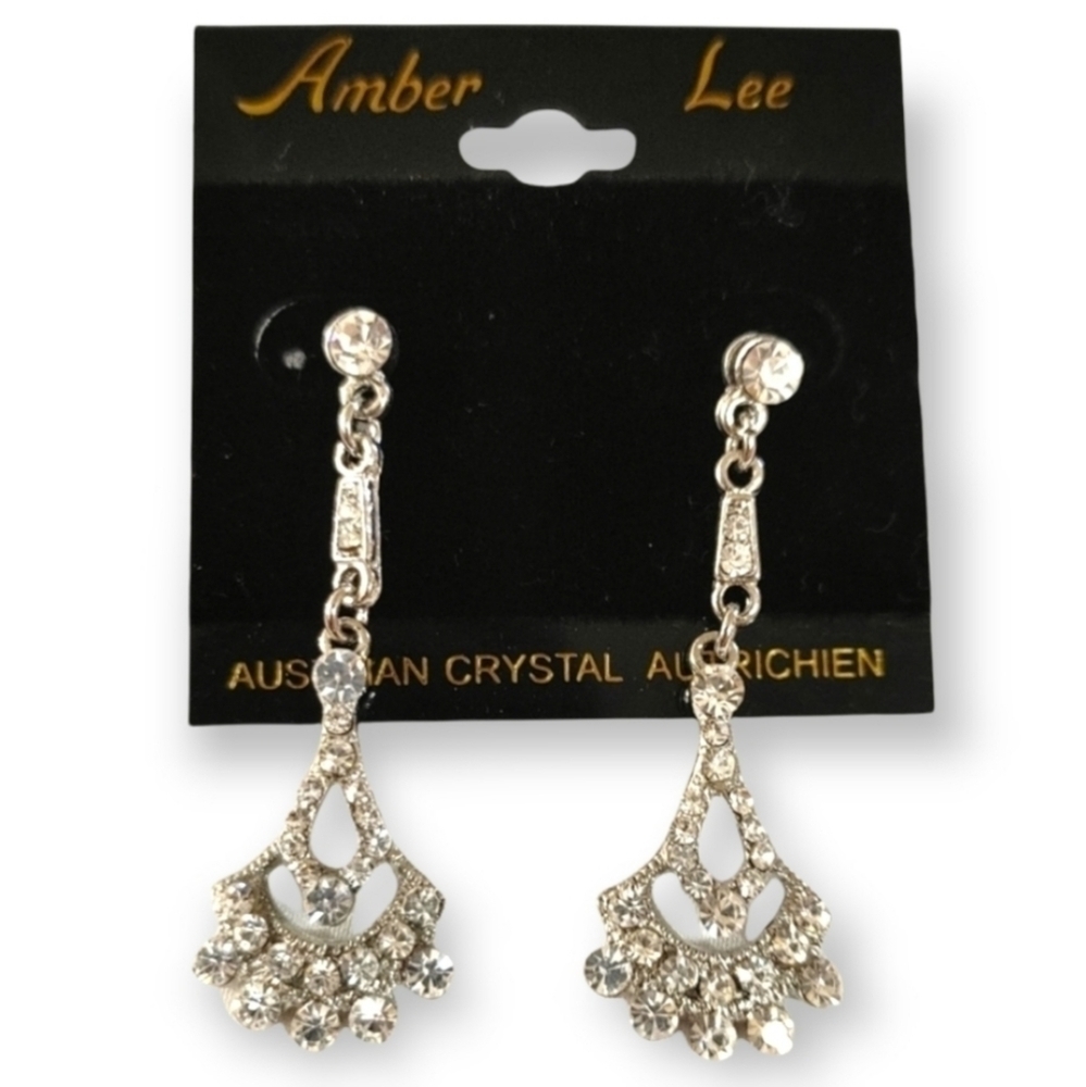 New Austrian Crystal Chandelier Earrings Art Deco Drop Earrings Bridal Jewelry